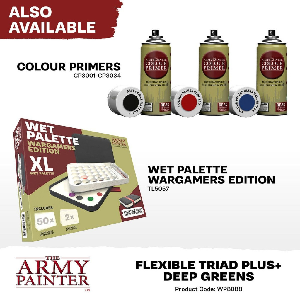 The Army Painter - Flexible Triad PLUS+: Deep Greens Paint Set 8
