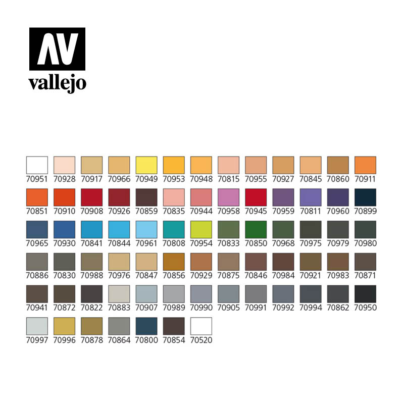 AV Vallejo Model Color Set - Basic Box (72 colours + case) 2