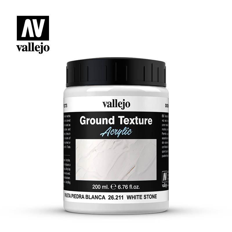 Vallejo Diorama Effects: Stone Textures - White Stone Paste 200ml 1
