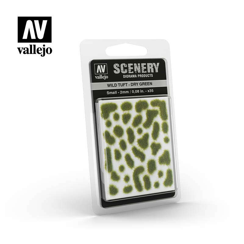 AV Vallejo Scenery - Wild Tuft - Dry Green, Small: 2mm 1