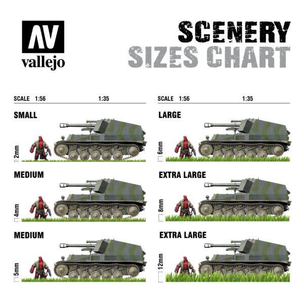 AV Vallejo Scenery - Wild Tuft - Light Green, Medium:4mm 3