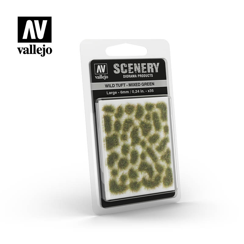 AV Vallejo Scenery - Wild Tuft - Mixed Green, Large: 6mm 1