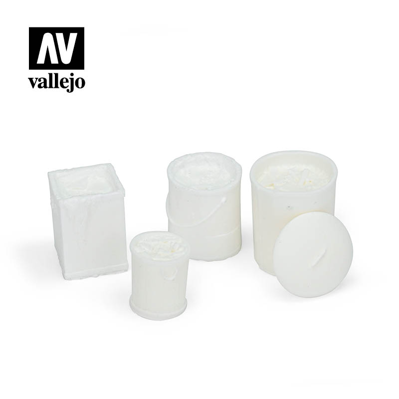 Vallejo Scenics - 1:35 Assorted Garbage Bins 2 2