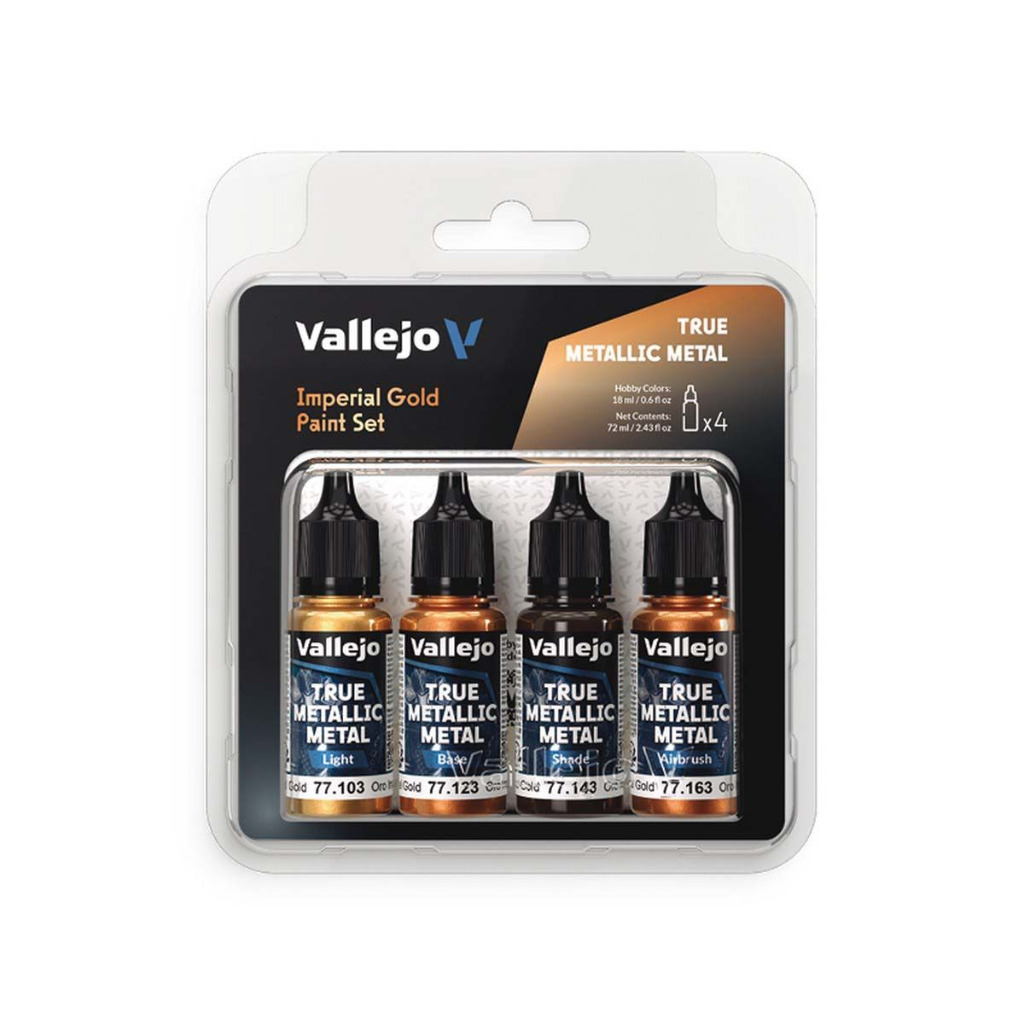 Vallejo True Metallic Metal: Paint Set - Imperial Gold (x4 Colours) 1