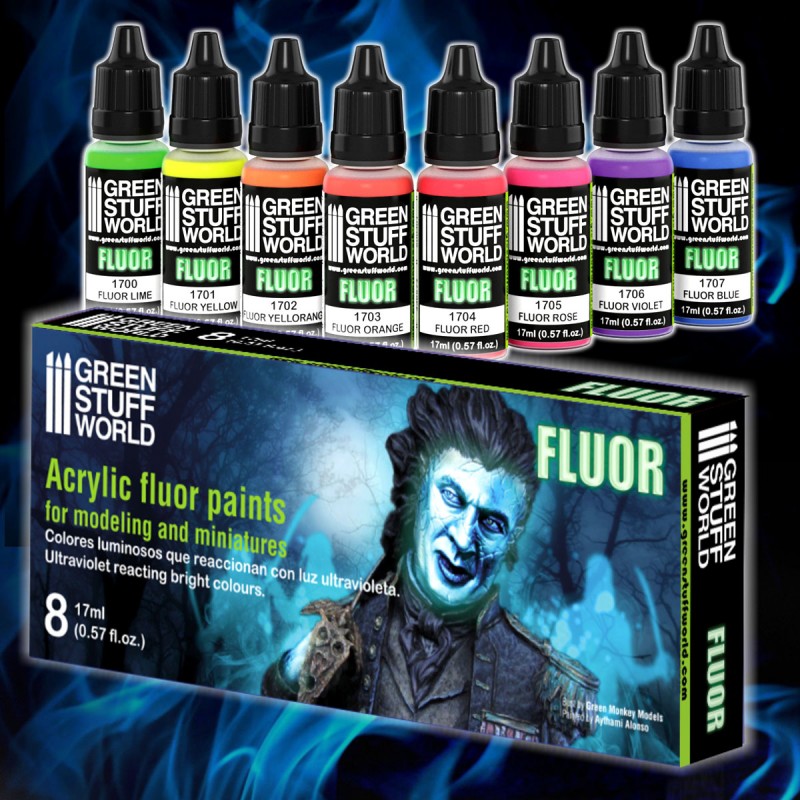 Set x8 Fluor Paints 1