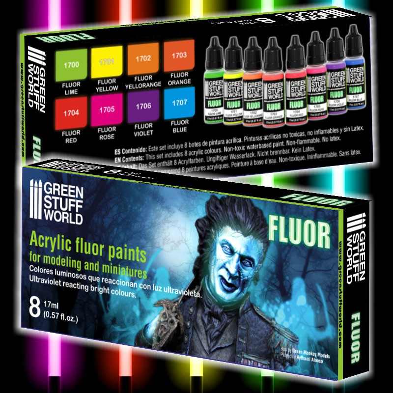 Set x8 Fluor Paints 2