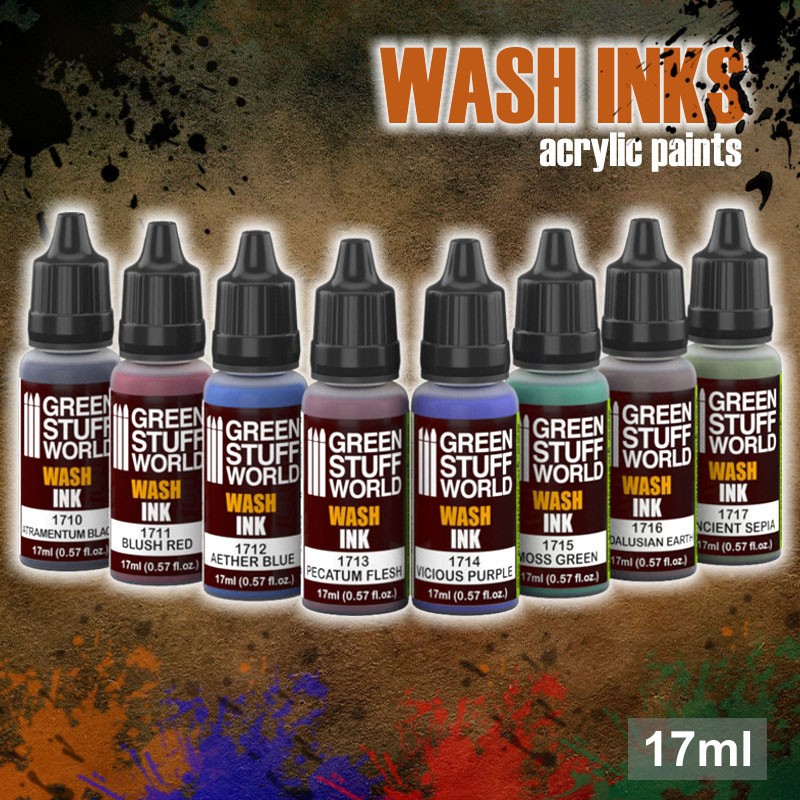 Set x8 Acrylic Wash Ink Paints 2