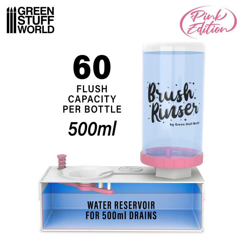 Brush Rinser Bottle 500ml: Rosa 2