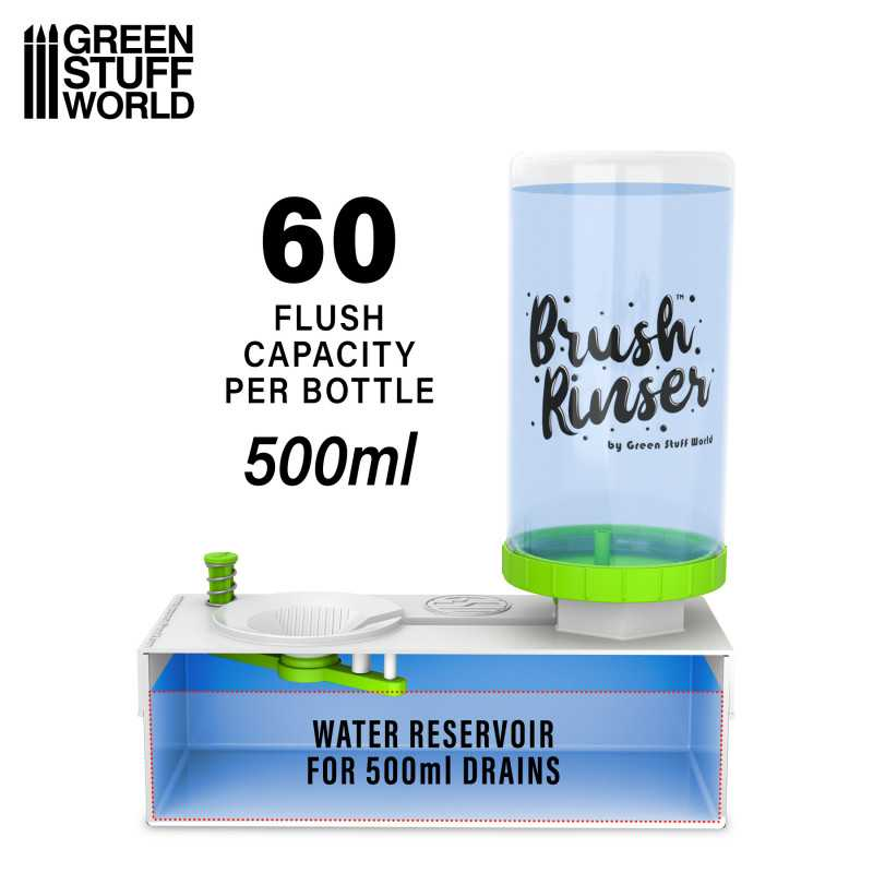 Brush Rinser Bottle 500ml: Green 2