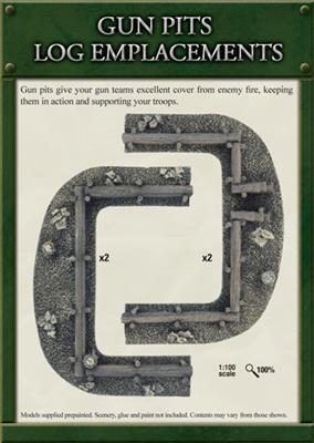 Flames of War: Log Emplacements Gun Pit Markers 2