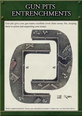 Flames of War: Entrenchments Gun Pit Markers 2