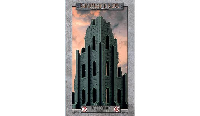 Gothic Battlefields: Large Corner Ruin - Malachite (x1) 1