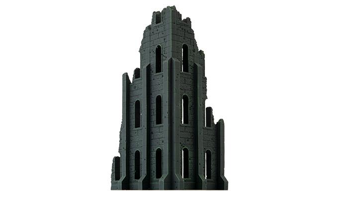 Gothic Battlefields: Large Corner Ruin - Malachite (x1) 5