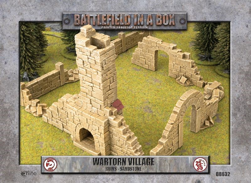 Battlefield in a Box: Wartorn Village Ruins - Sandstone 1