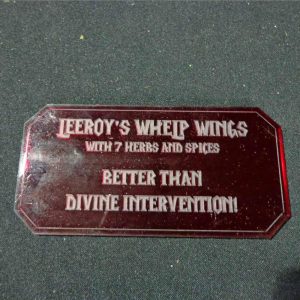 Sign C (Leeroy's Whelp Wings) with stand 1