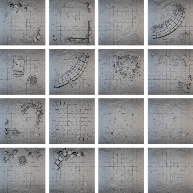 Tablescapes Tiles: Forgotten City 16 Tile Set 1