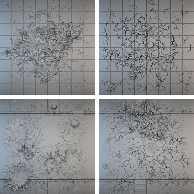 Tablescapes Tiles: Damaged Urban Streets Display Board 1