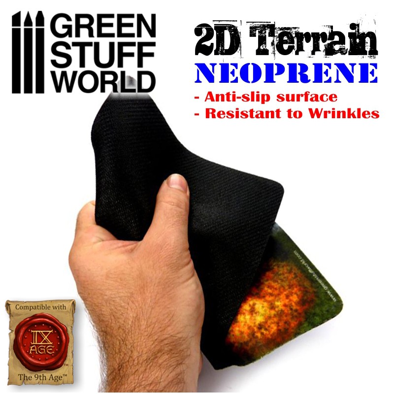 2D Neoprene Terrain - Lake with leaves 2