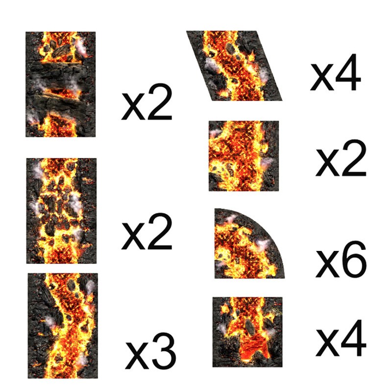Lava River - Neoprene Terrain Set 2