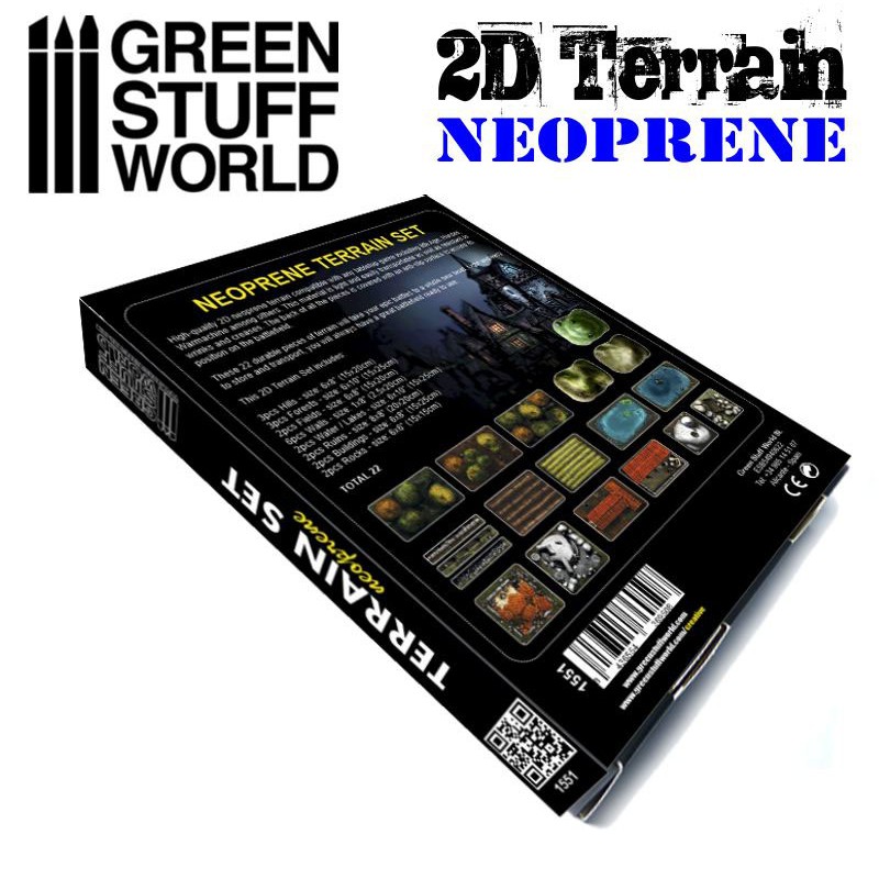 2D Neoprene Terrain set - 22 pieces 2