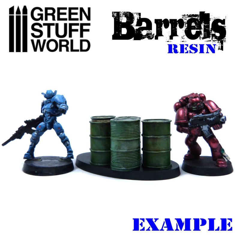 8x Resin Metal Barrels 3