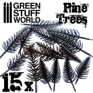 15x Model PINE Tree Trunks 1