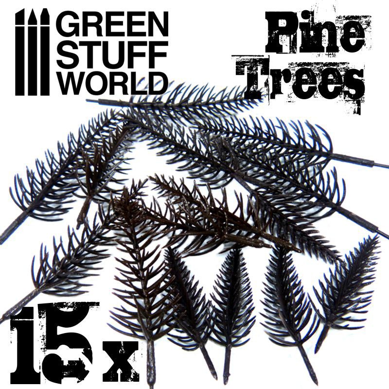 15x Model PINE Tree Trunks 1