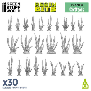 3D Printed Set: Cattails Plants 1