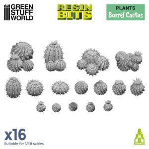 3D Printed Set: Barrel Cactus 1