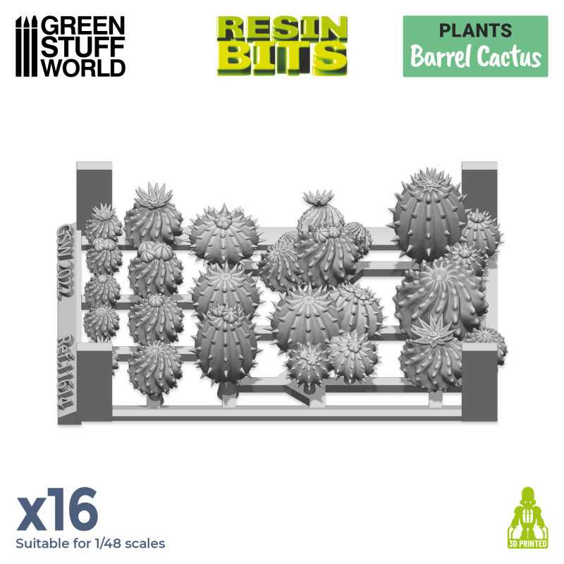 3D Printed Set: Barrel Cactus 2