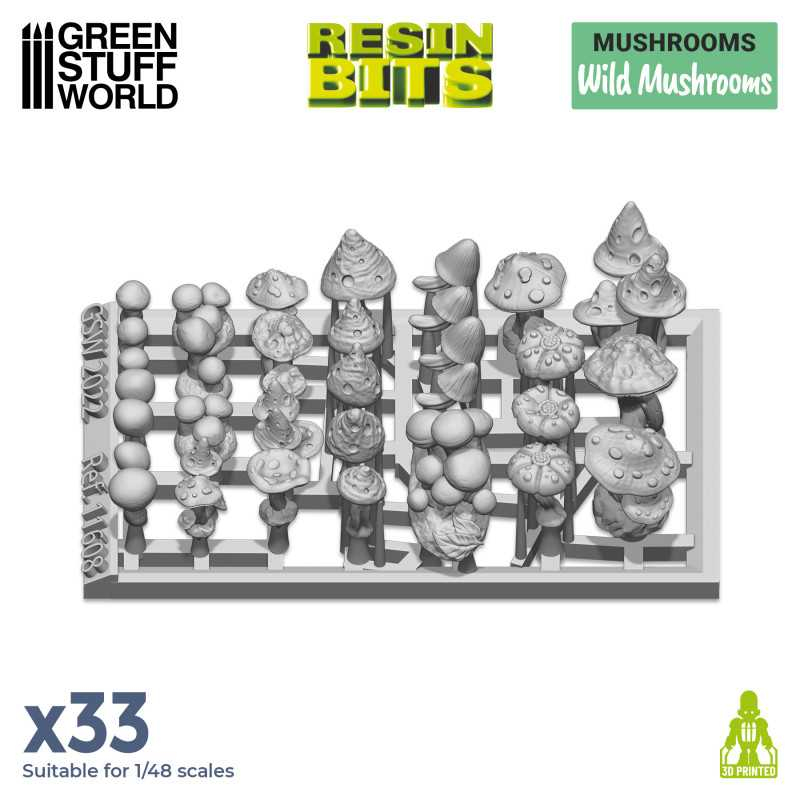 3D Printed Set: Wild Mushrooms 2