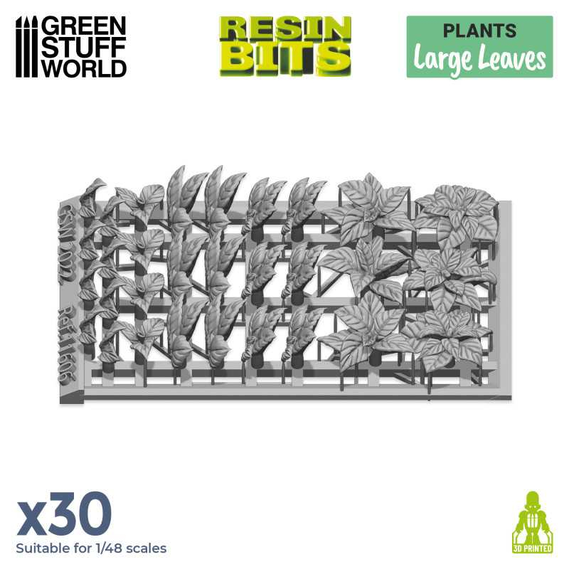 3D Printed Set: Large Leaves 2