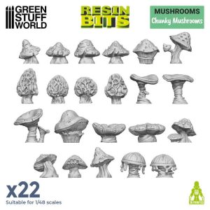 3D printed set - Chunky Mushrooms 1