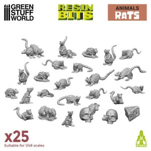 3D Printed Set - Small Rats 1