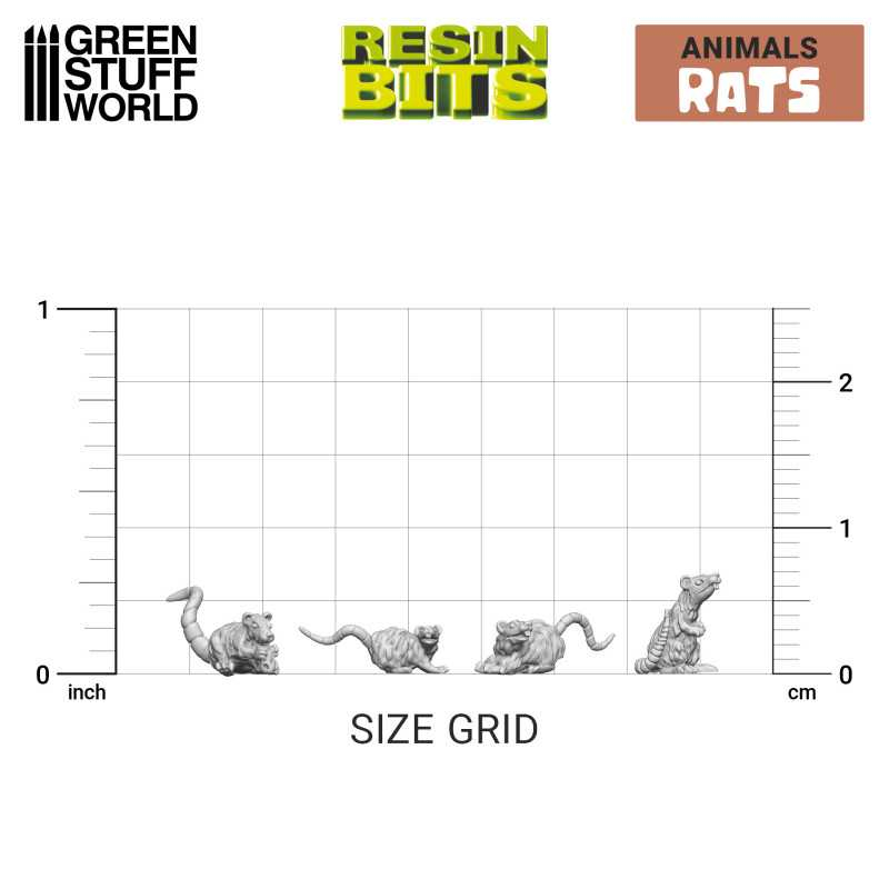 3D Printed Set - Small Rats 3