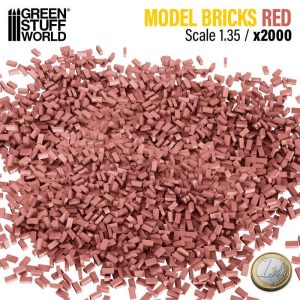 Miniature Bricks - Red x2000 1:35 1