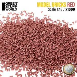 Miniature Bricks - Red x1000 1:48 1