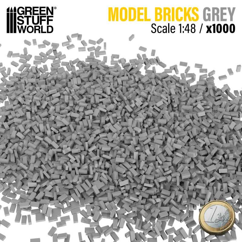 Miniature Bricks - Grey x1000 1:48 1