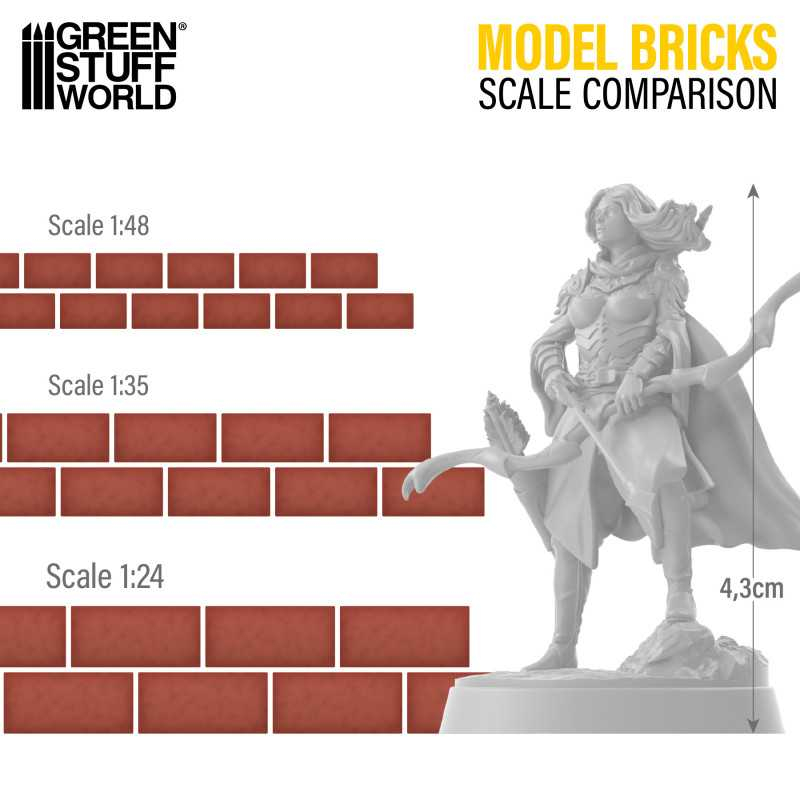 Miniature Bricks - Red x200 1:24 2