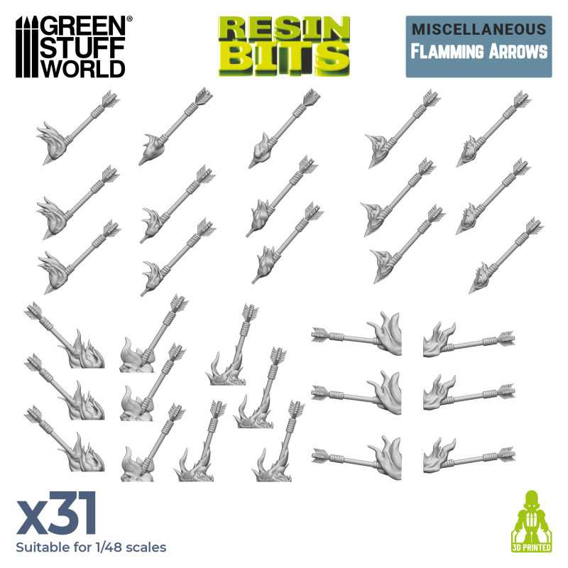 3D printed set - Flamming Arrows 1