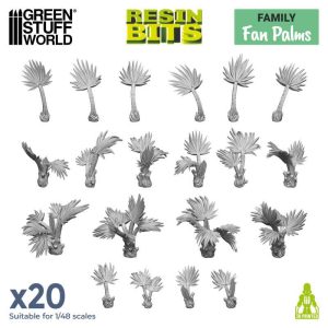 3D Printed Set - Fan Palms 1
