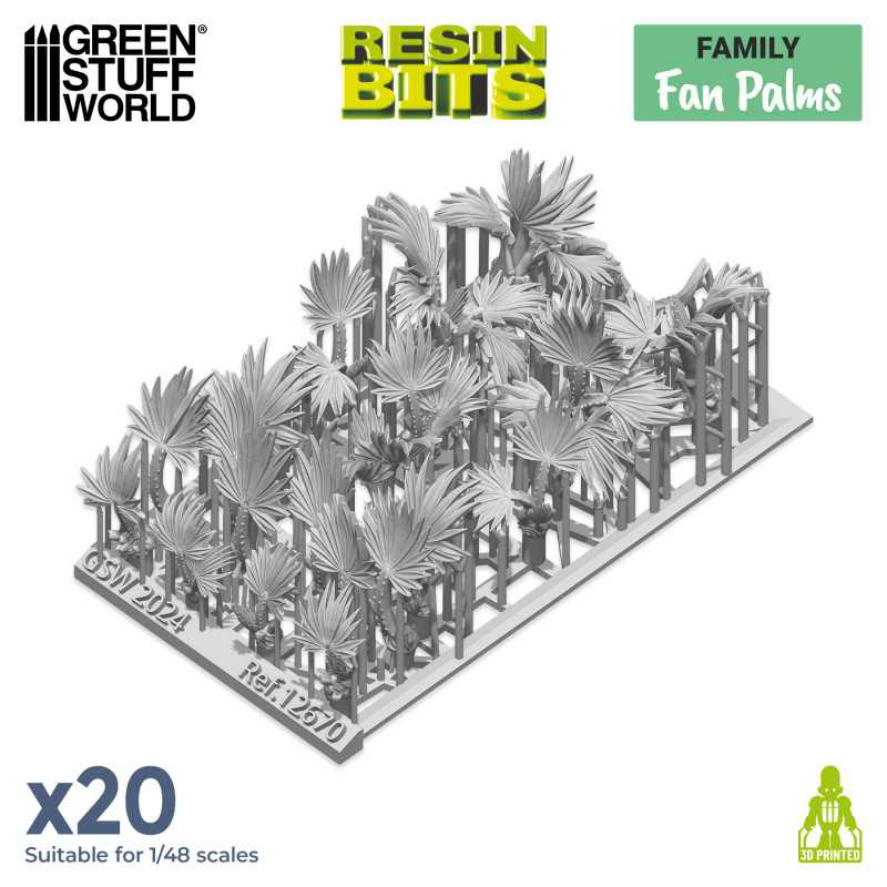 3D Printed Set - Fan Palms 2