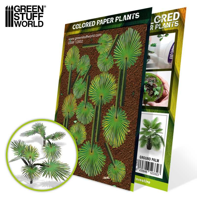 Colored Paper Plants - Ground Palm 1