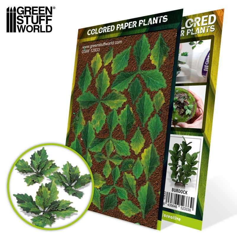 Colored Paper Plants - Burdock 1