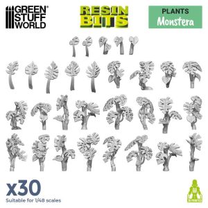 3D Printed Set - Monstera Plant 1