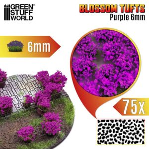 Blossom Tufts - 6mm - Purple Flowers 1