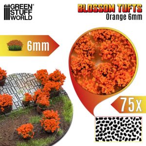 Blossom Tufts - 6mm - Orange Flowers 1