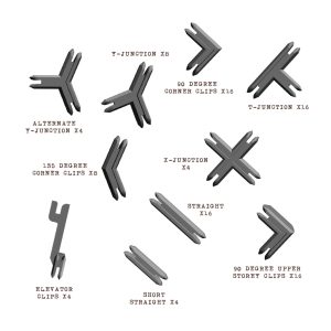 Plastic Terrain Clips - Grey 1