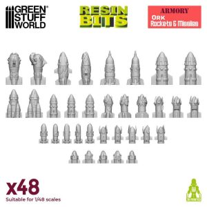 3D printed set: Ork Rockets and Missiles 1
