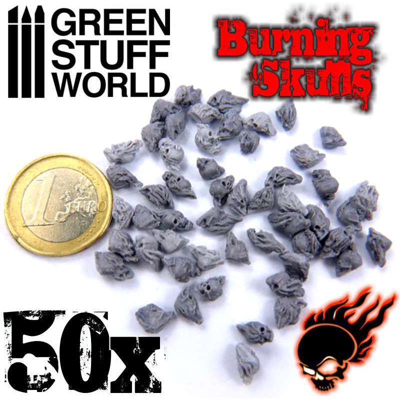 50x Resin Burning Skulls 1